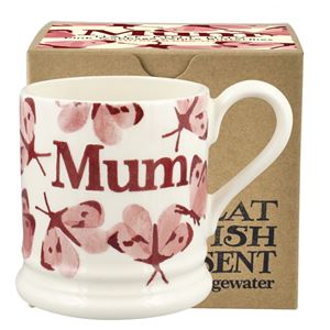 ½ pt Mug Pink CabbageWhite Butterfly Mum
