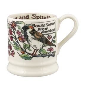 ½ pt Mug Spindle & House Sparrow