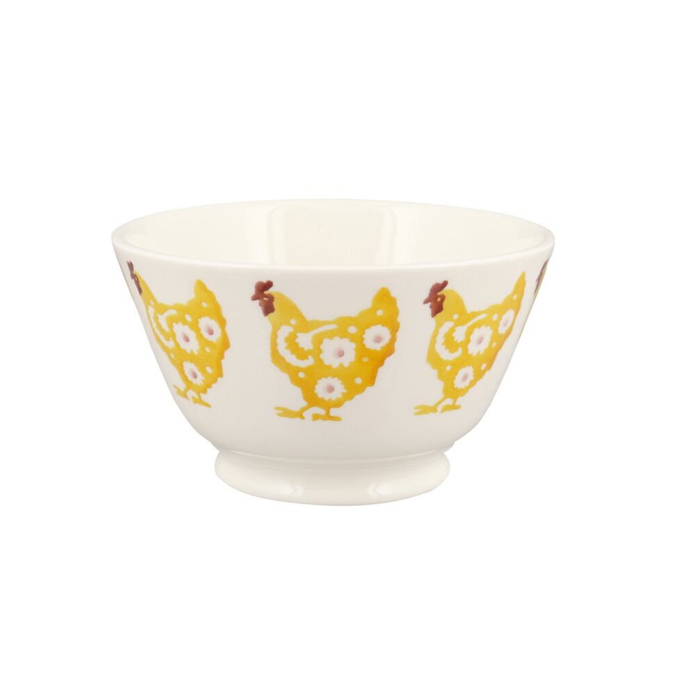 Small Old Bowl Yellow Hen