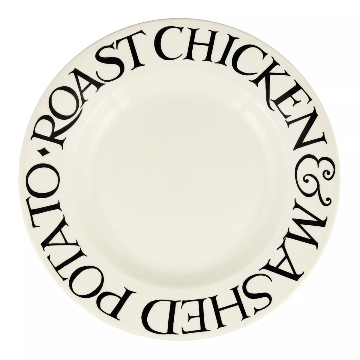 10½ Plate Black Toast Roast Chicken
