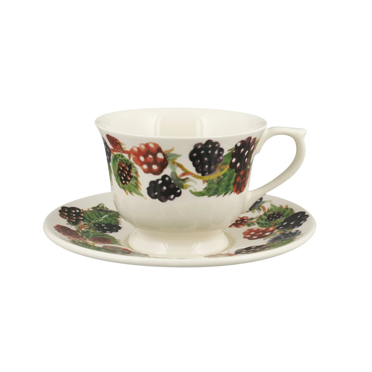 Small Teacup & Saucer Fruits Blackberry