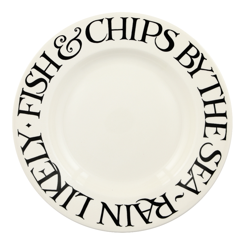 10½ Plate Black Toast Fish & Chips