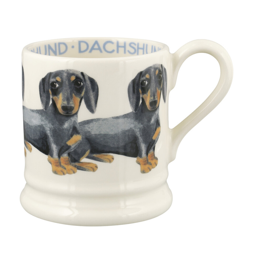 ½ Pt Mug Black & Tan Dachshund