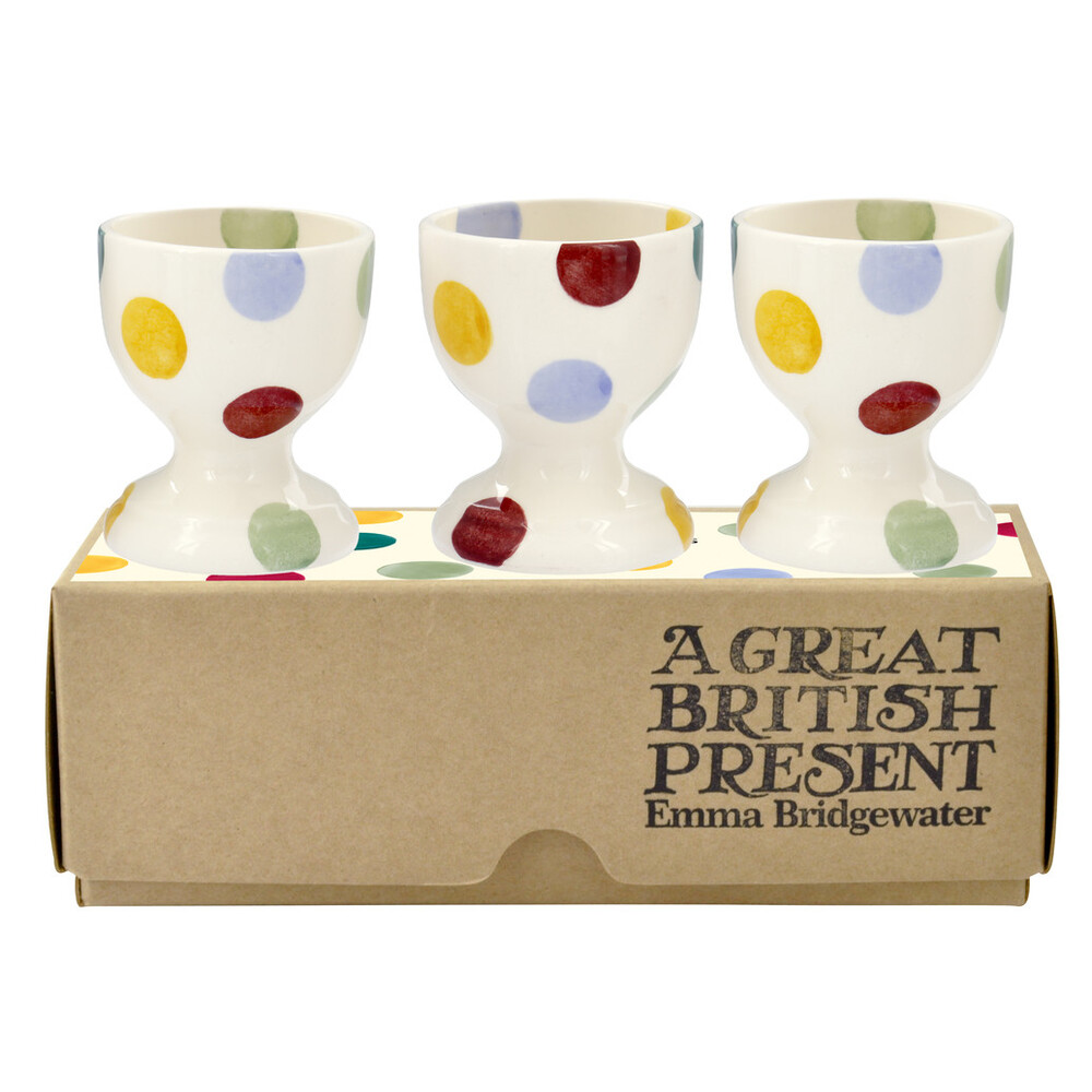 Eggcup set of 3 Polka Dots