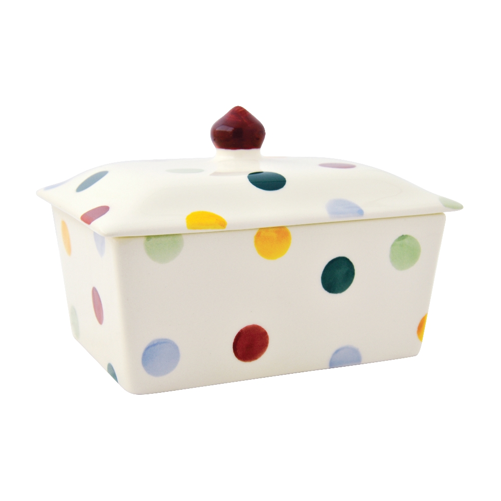 Small Butterdish Polka Dots