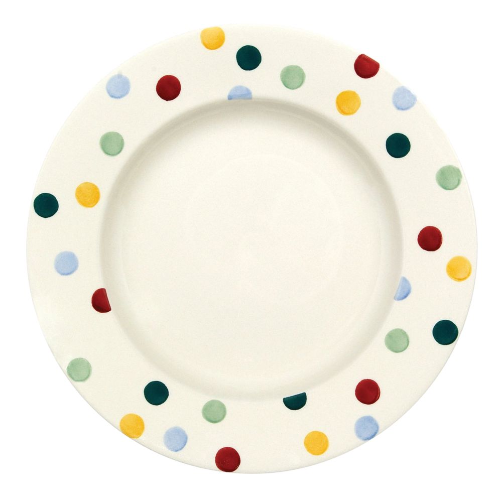 10½ Plate Border Polka Dots