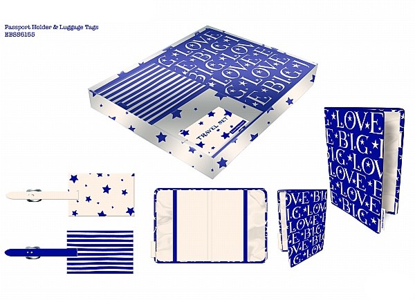 Passport Holder & Tags Starry Skies