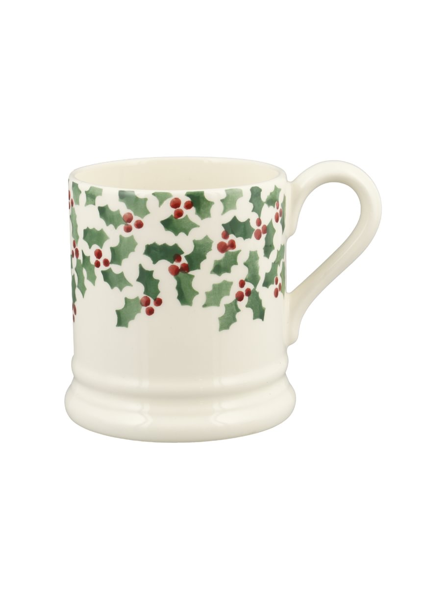 ½ pt Mug Tiny Scattered Holly