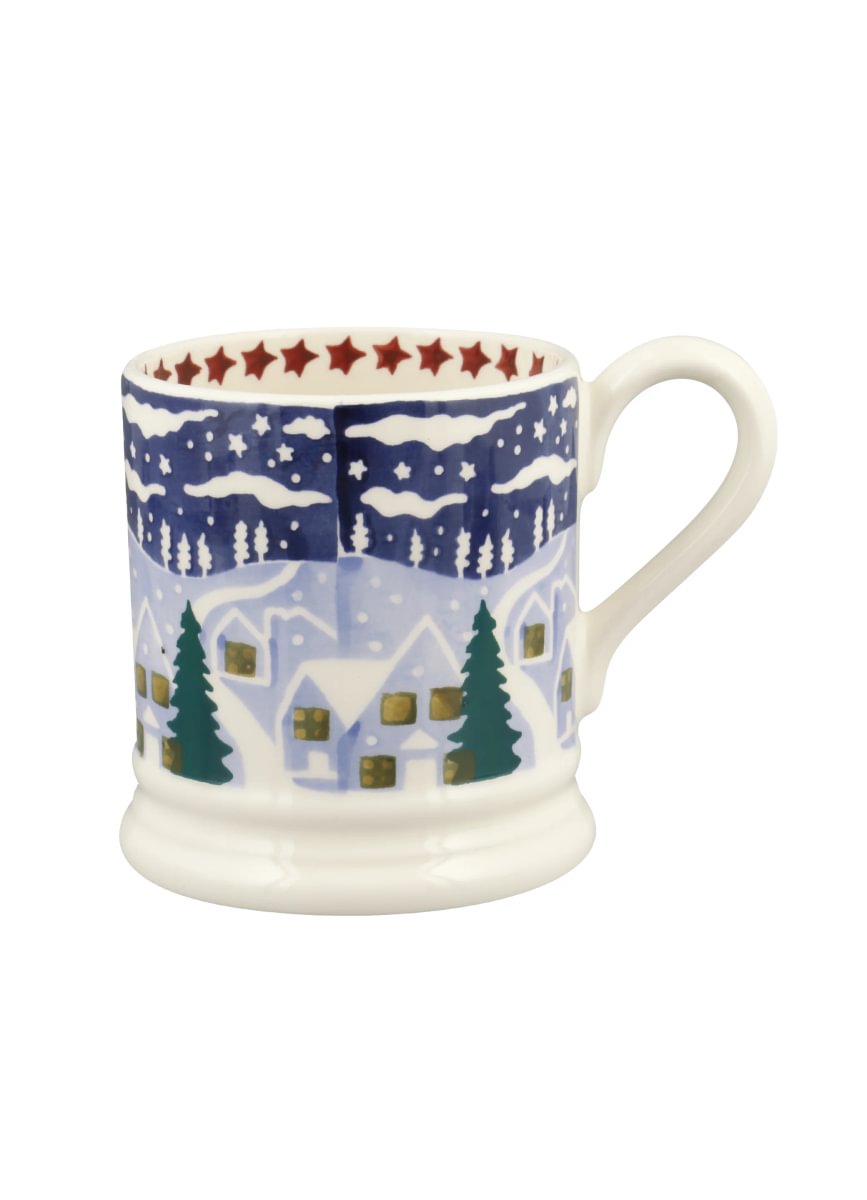 ½ pt Mug Christmas Icons Winter Village
