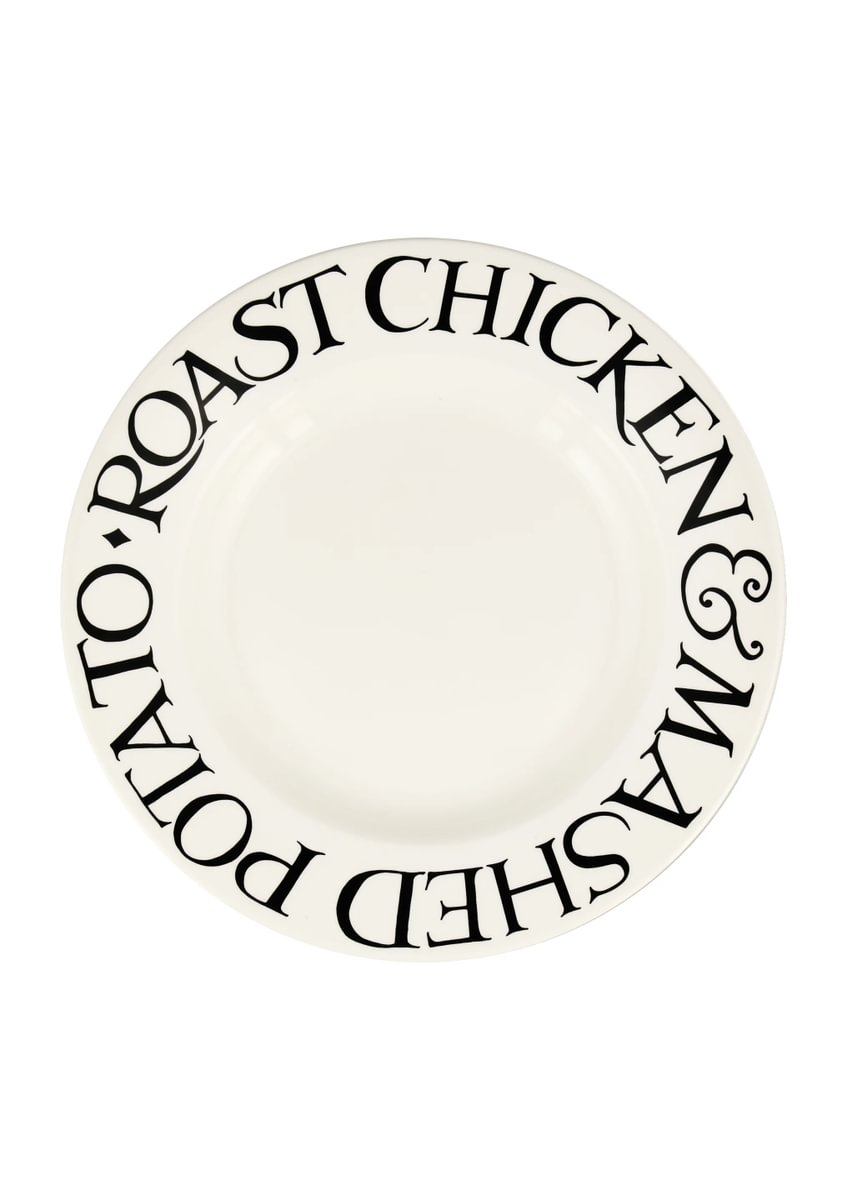 10½ Plate Black Toast Roast Chicken