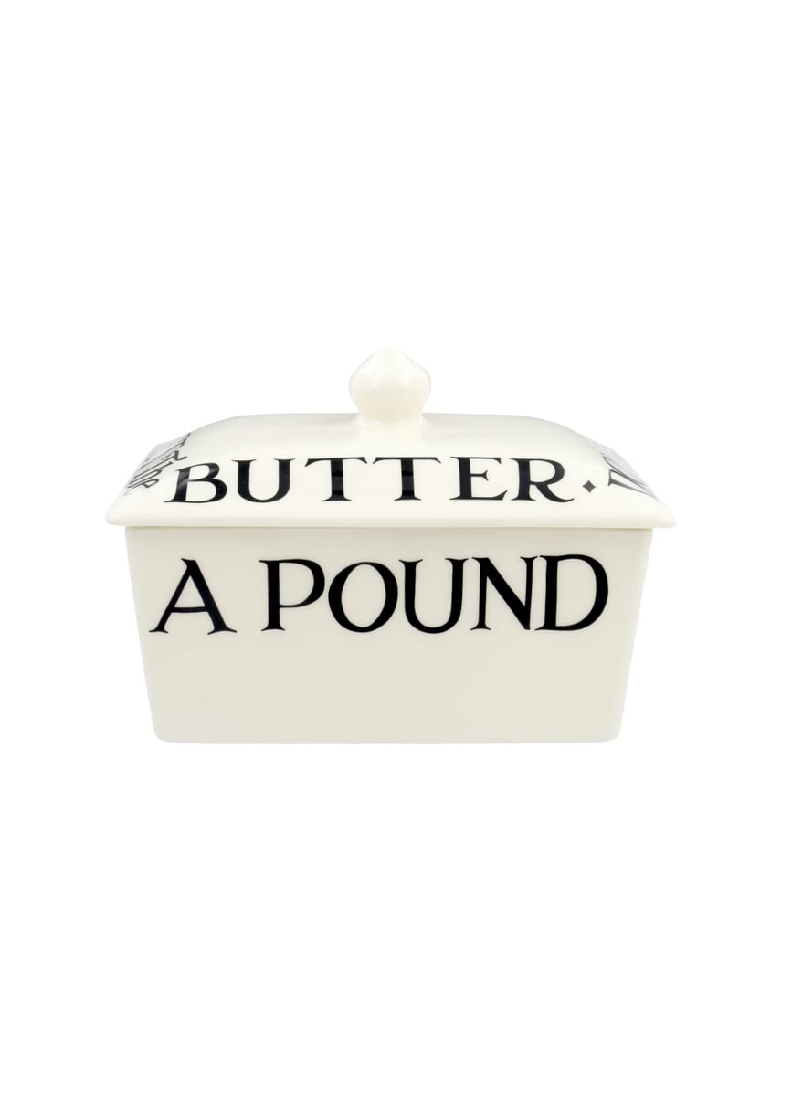 Small Butterdish Black Toast