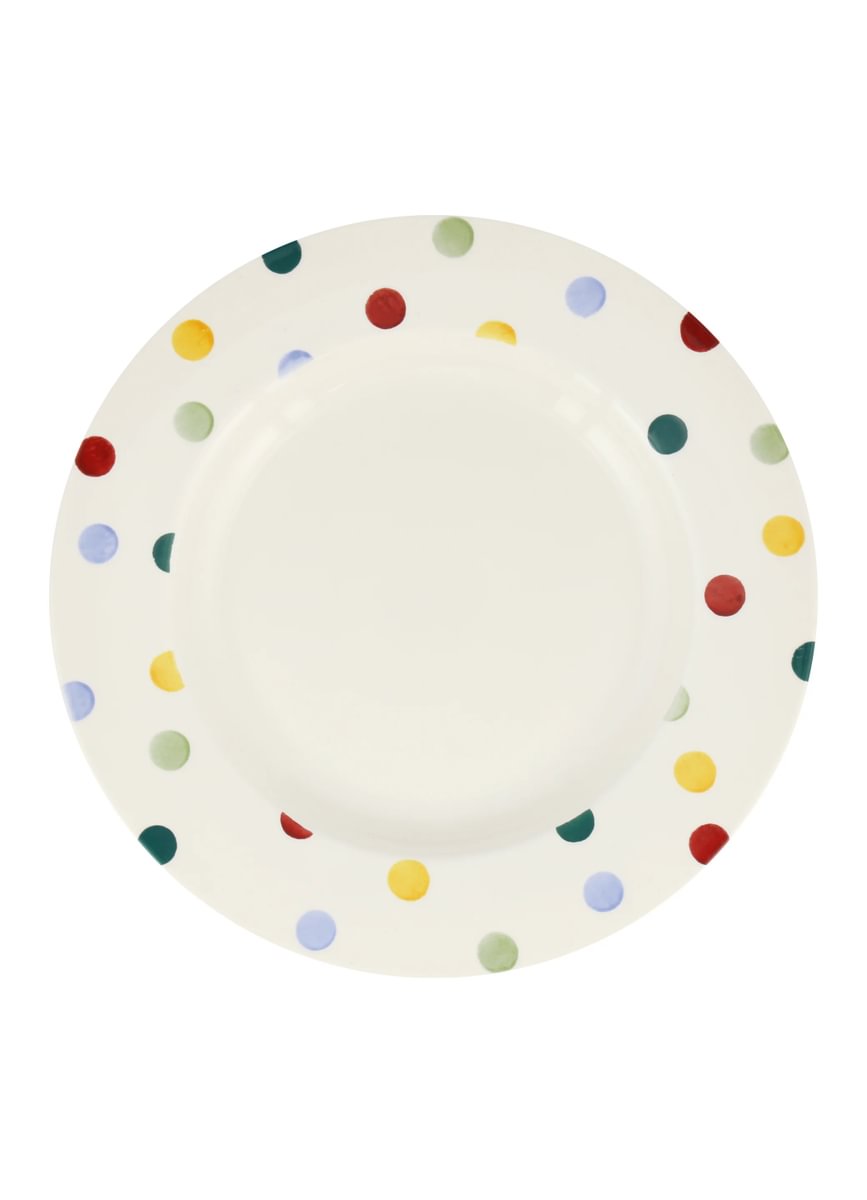 10½ Plate Border Polka Dots