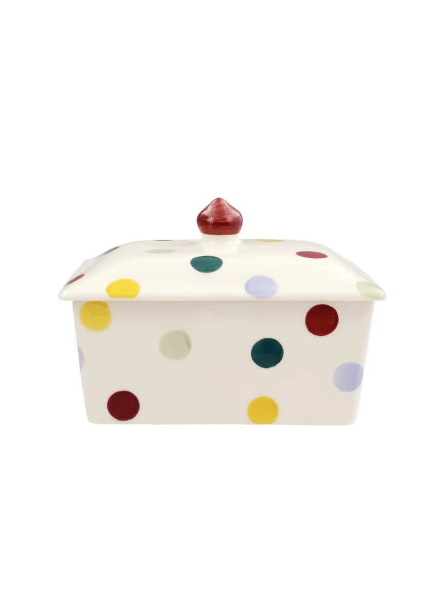 Small Butterdish Polka Dots