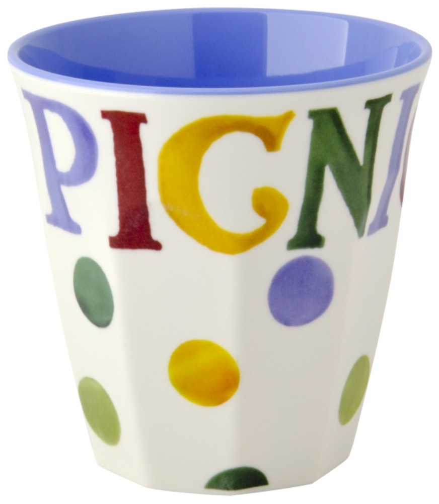 Melamine Beaker Polka Dots TEXT