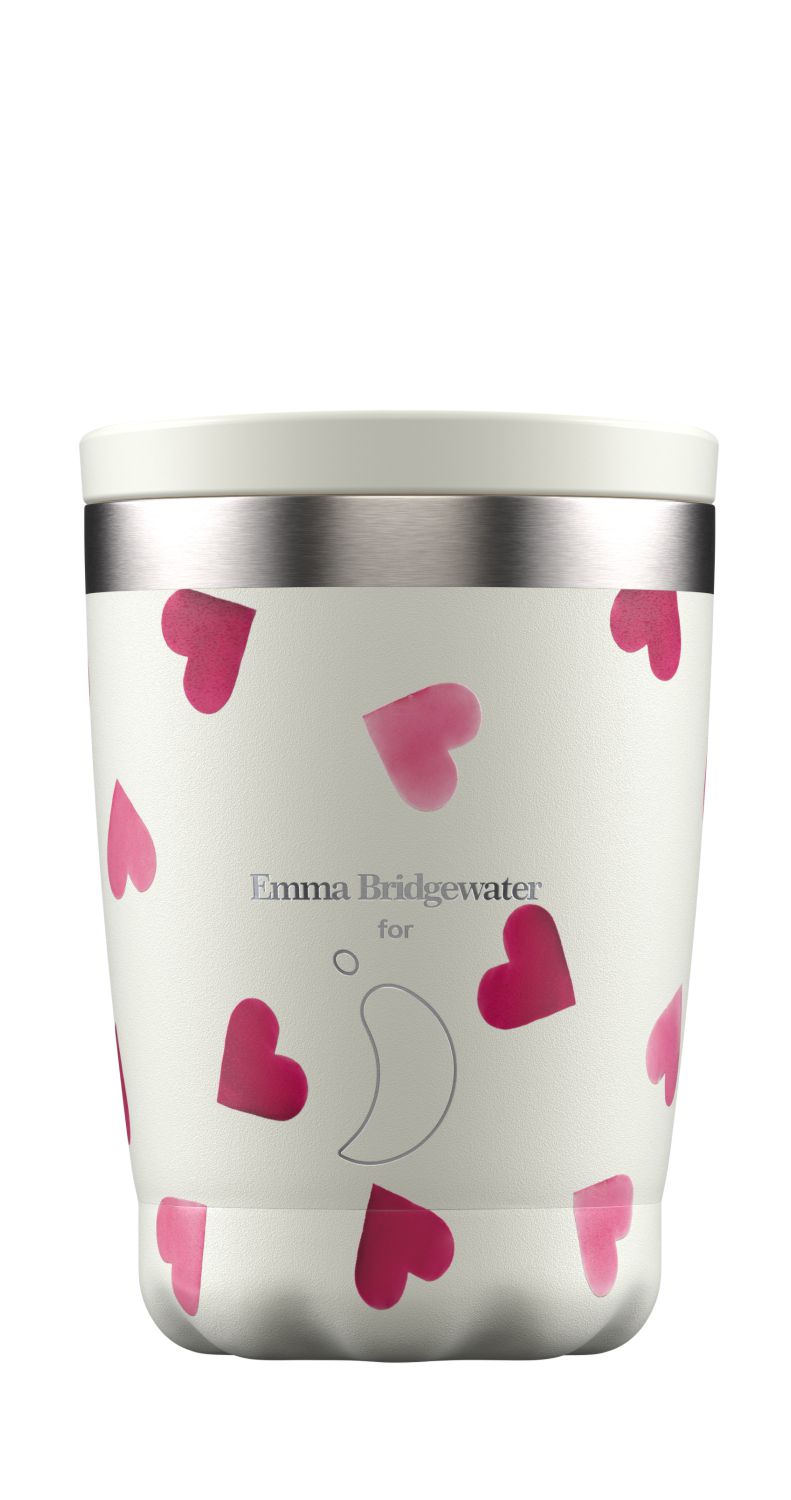 Chilly's Coffee Cup 340ml Pink Hearts