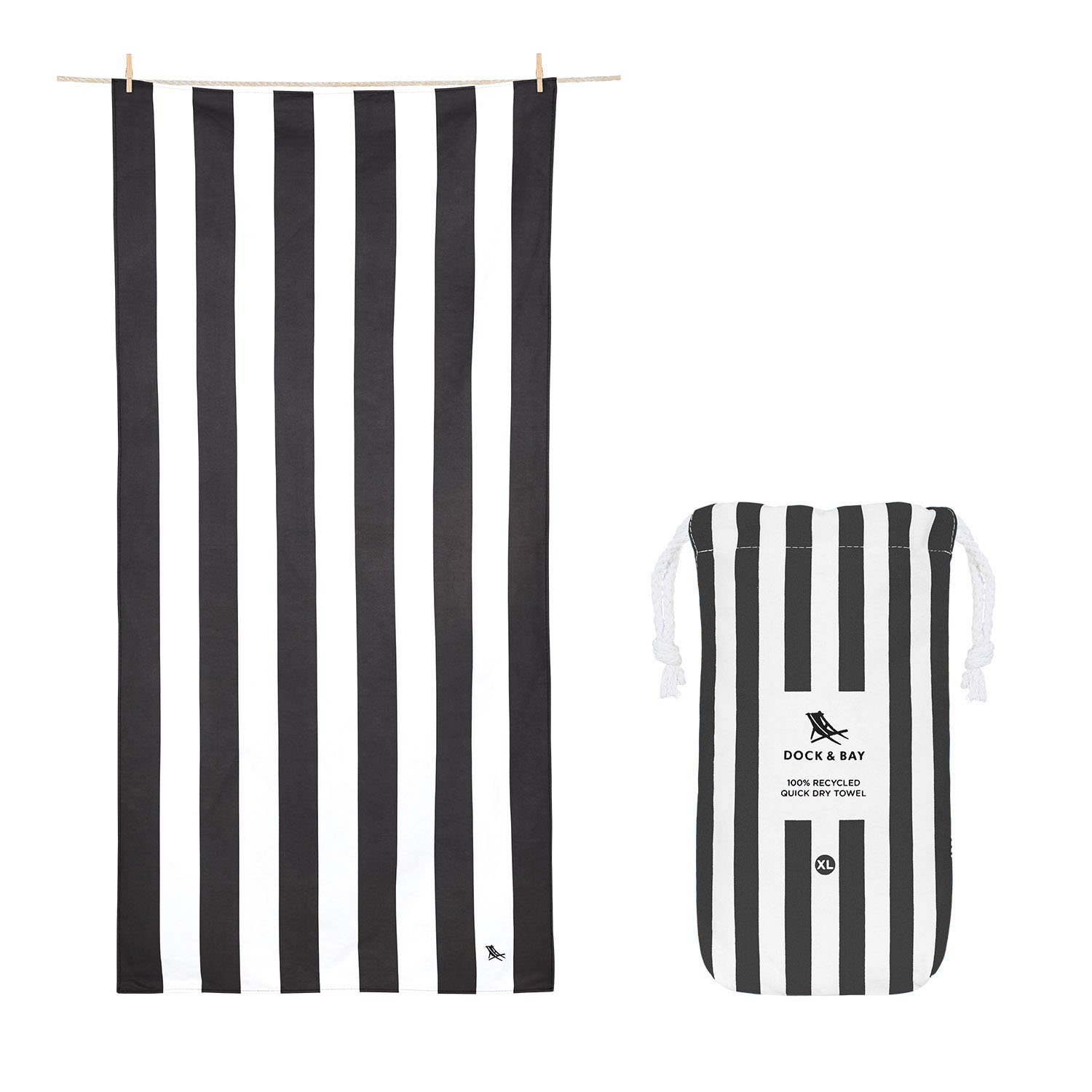 Beach Towels Cabana Kamari Charcoal XL