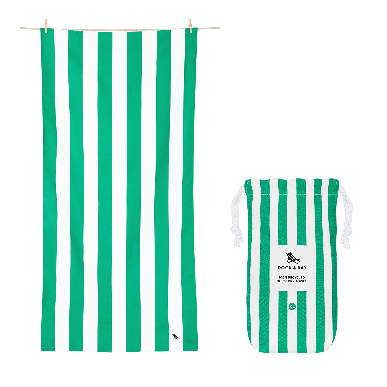 Beach Towels Cabana Cancun Green XL