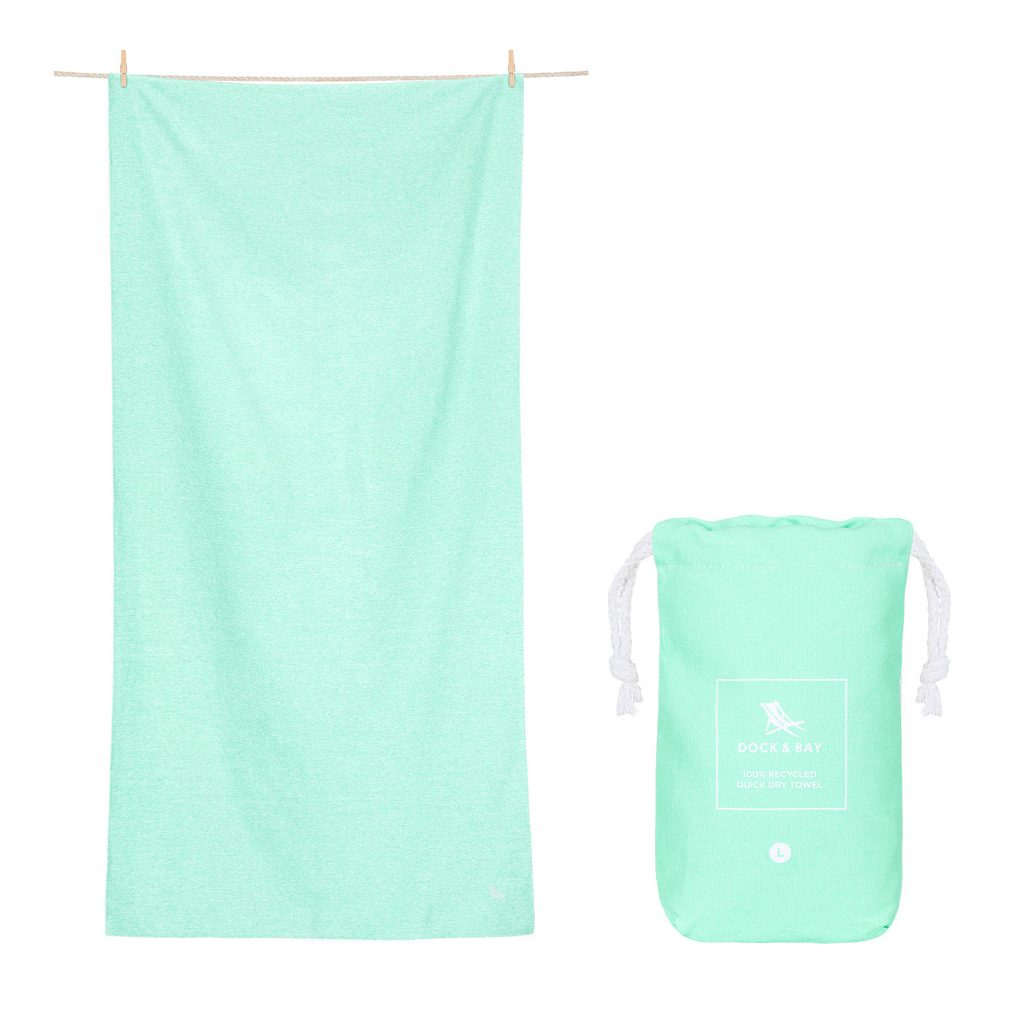 Travel Towels Essential Rainforrest Green Large