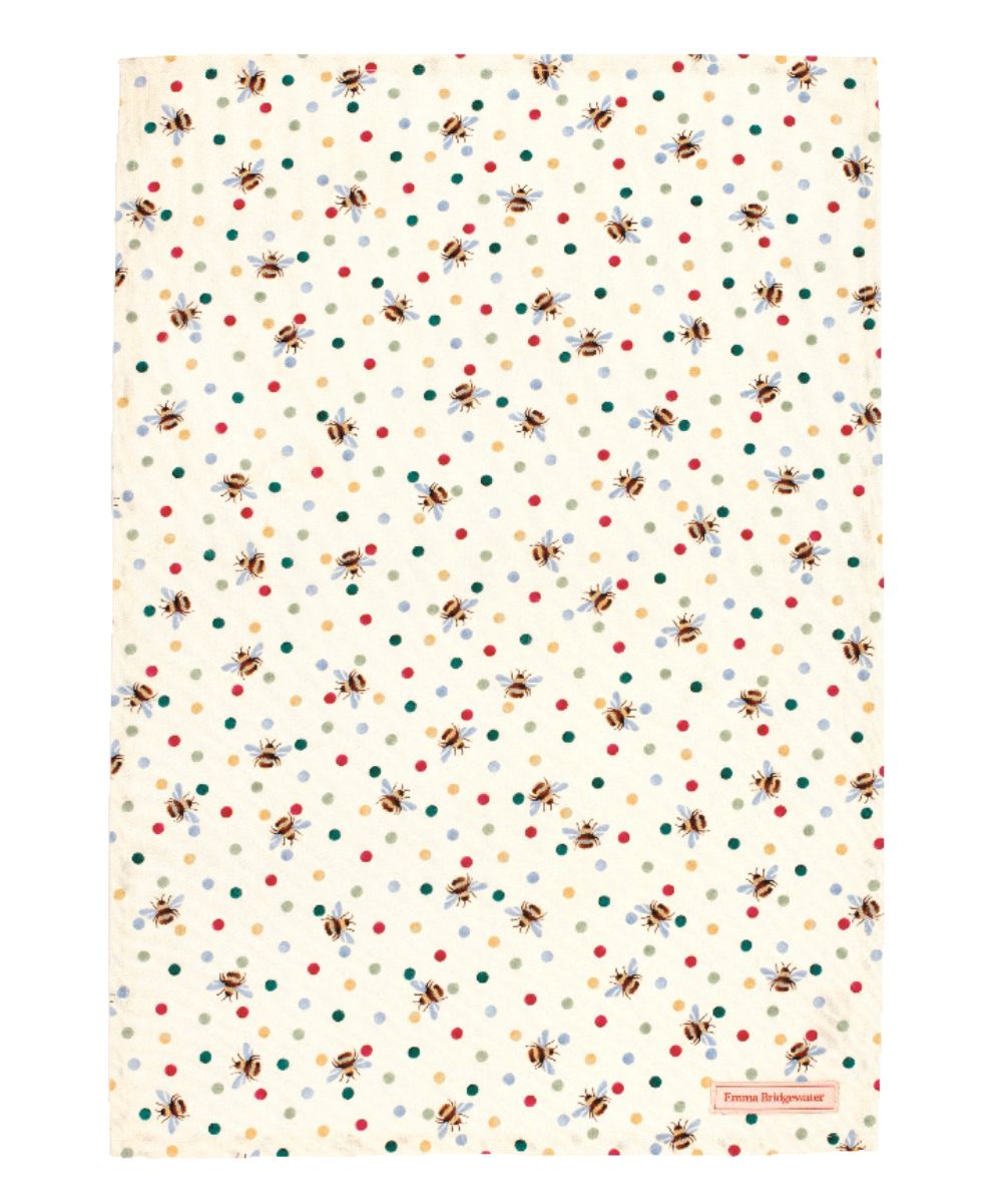 Tea Towel Bumblebee & Small Polka Dot