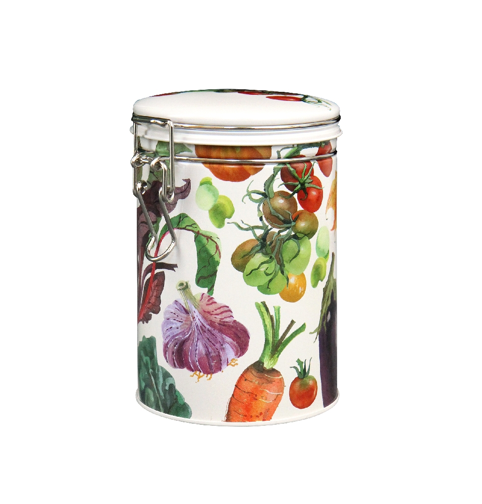 Clip lid Caddy Tin Vegetable Garden