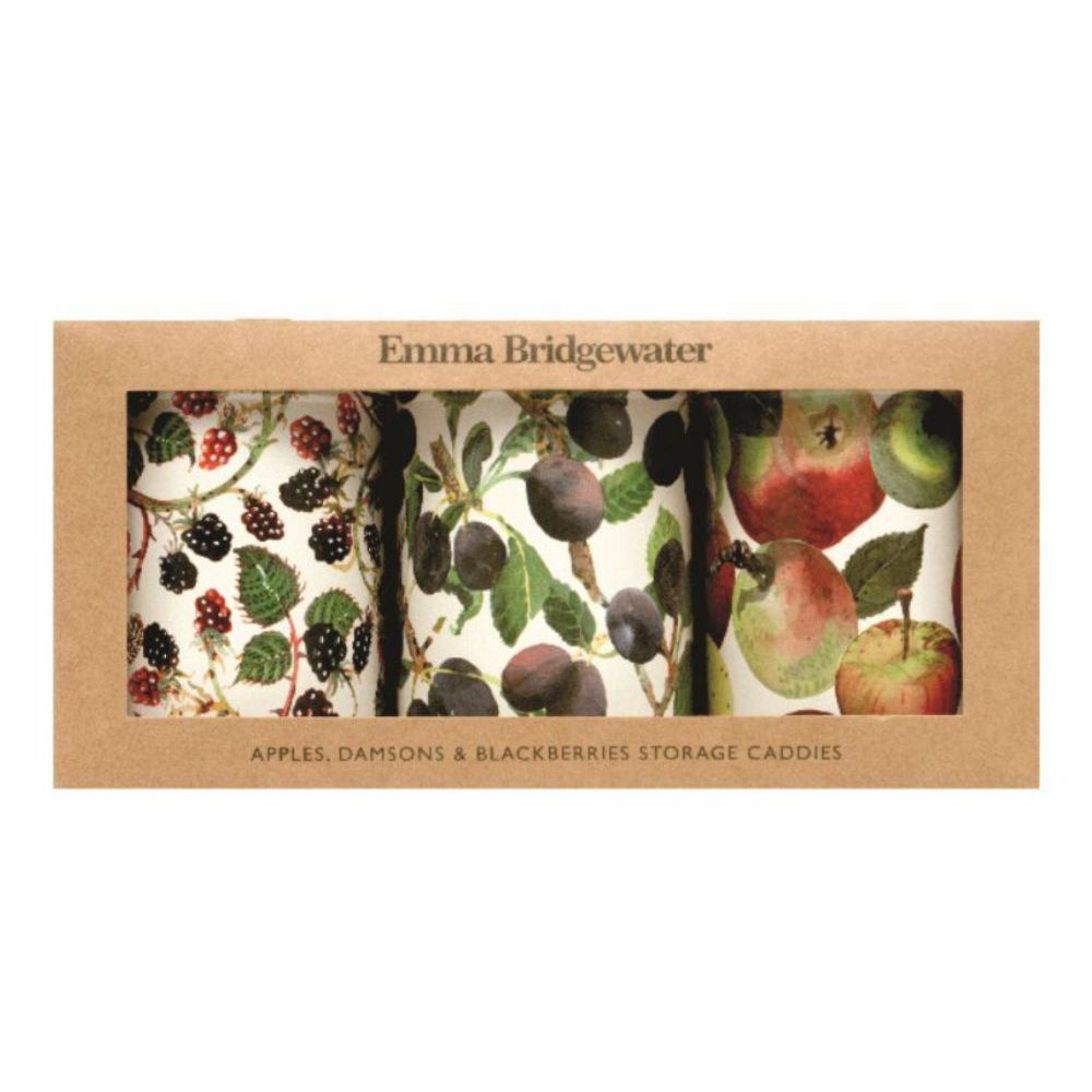 Set of 3 Caddy Tins Fruits