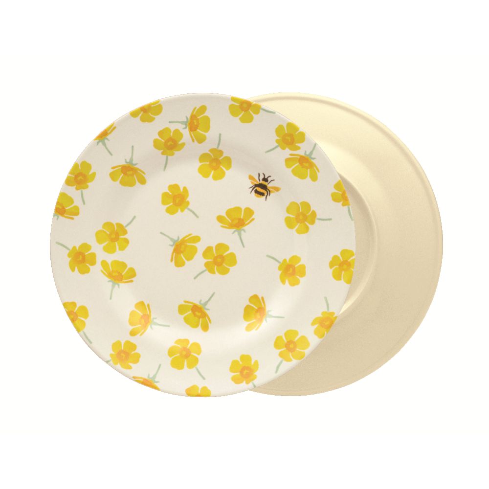 Melamine & Bamboe Plate Buttercups