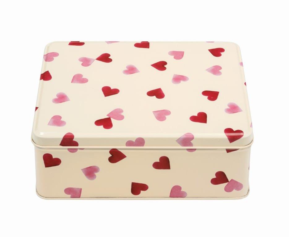 Deep Rect. Pink Hearts