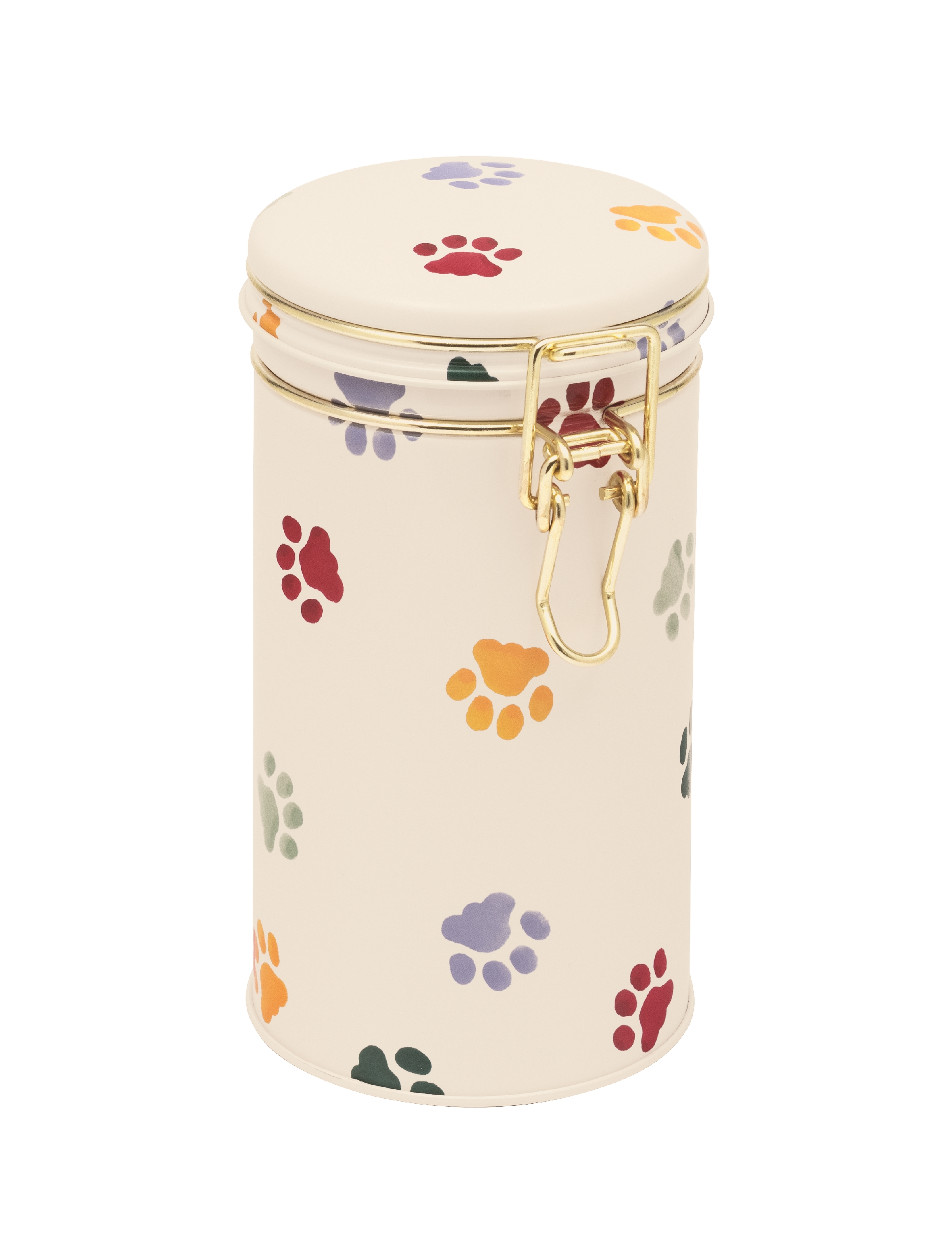 Clip lid Caddy Tin Polka Paws