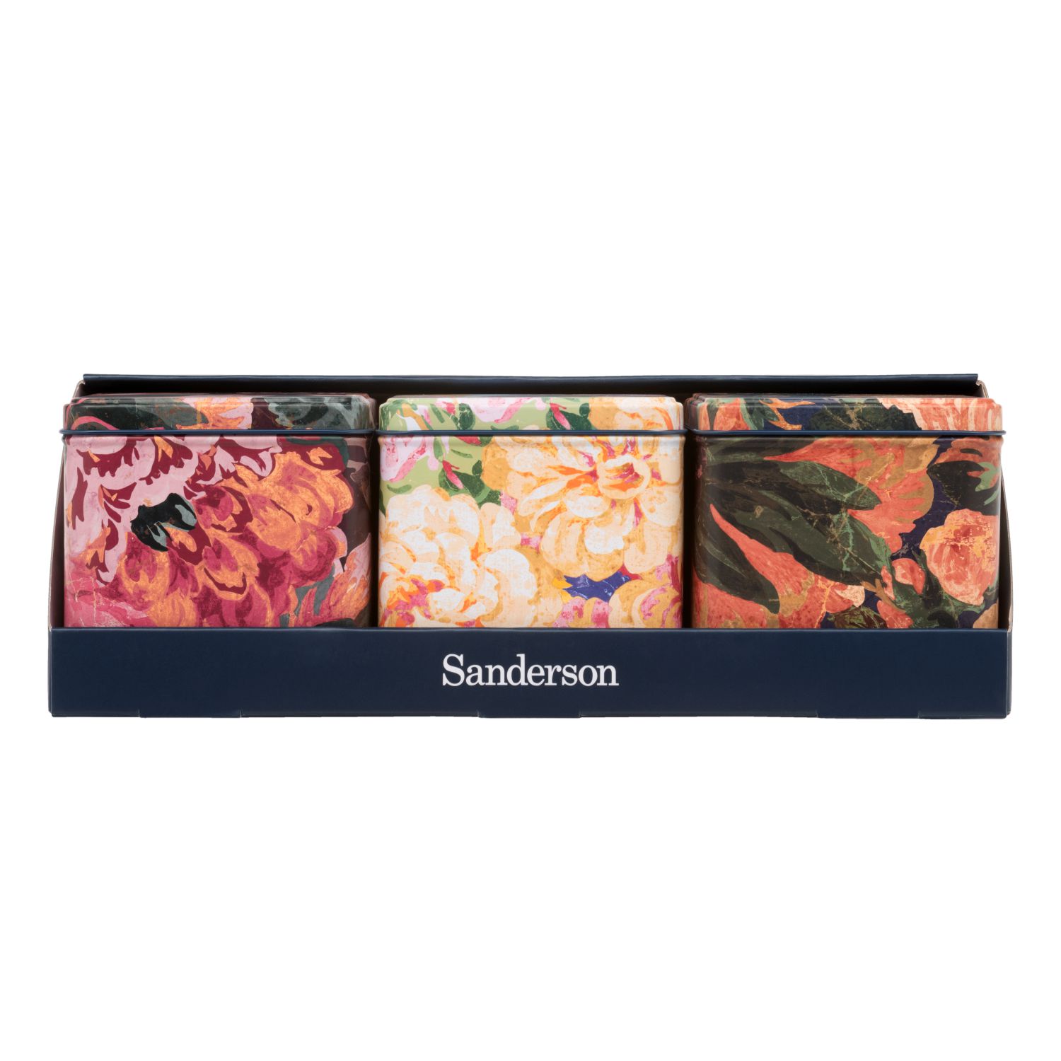 Set of 3 Square Caddies Sanderson Very Rose