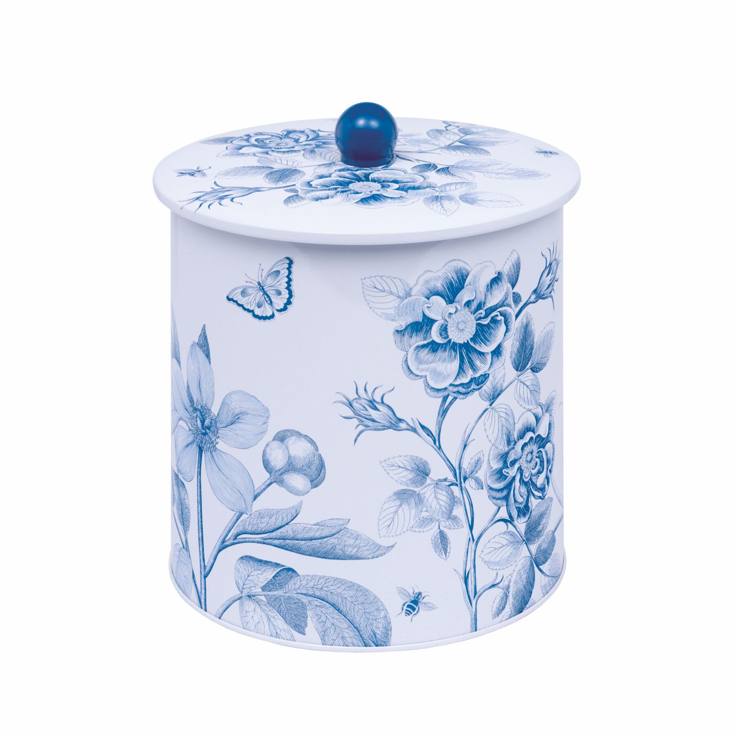 Biscuit Barrel Sanderson Etching and Roses