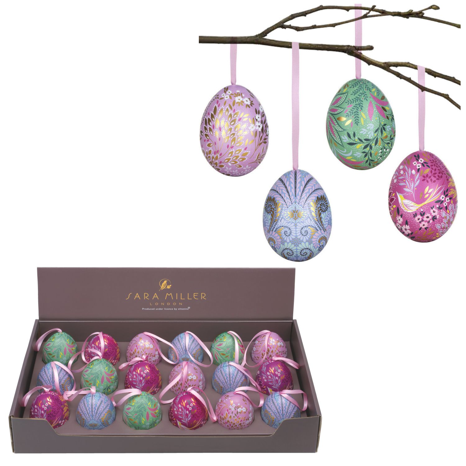 Set van 4 mini Easter Eggs Sara Miller