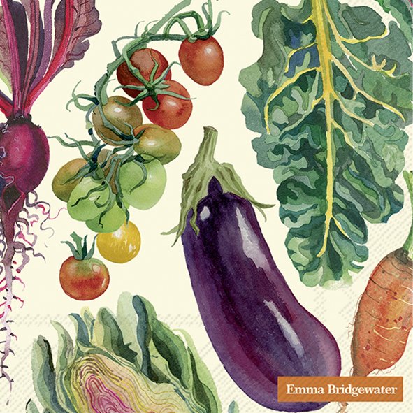 Lunch Servet Vegetable Garden Cream