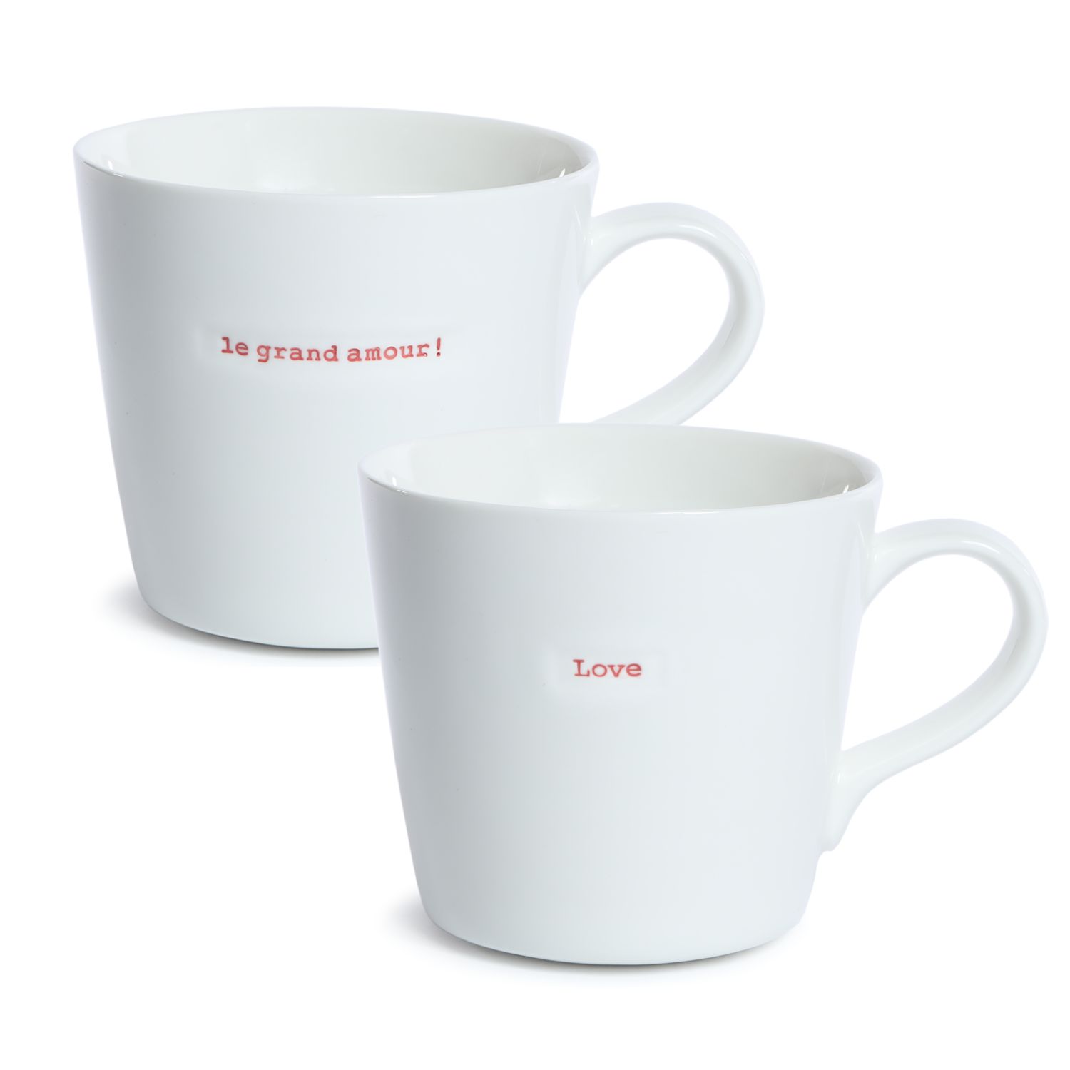 XL Bucket Mug set of 2 le grand amour | Love