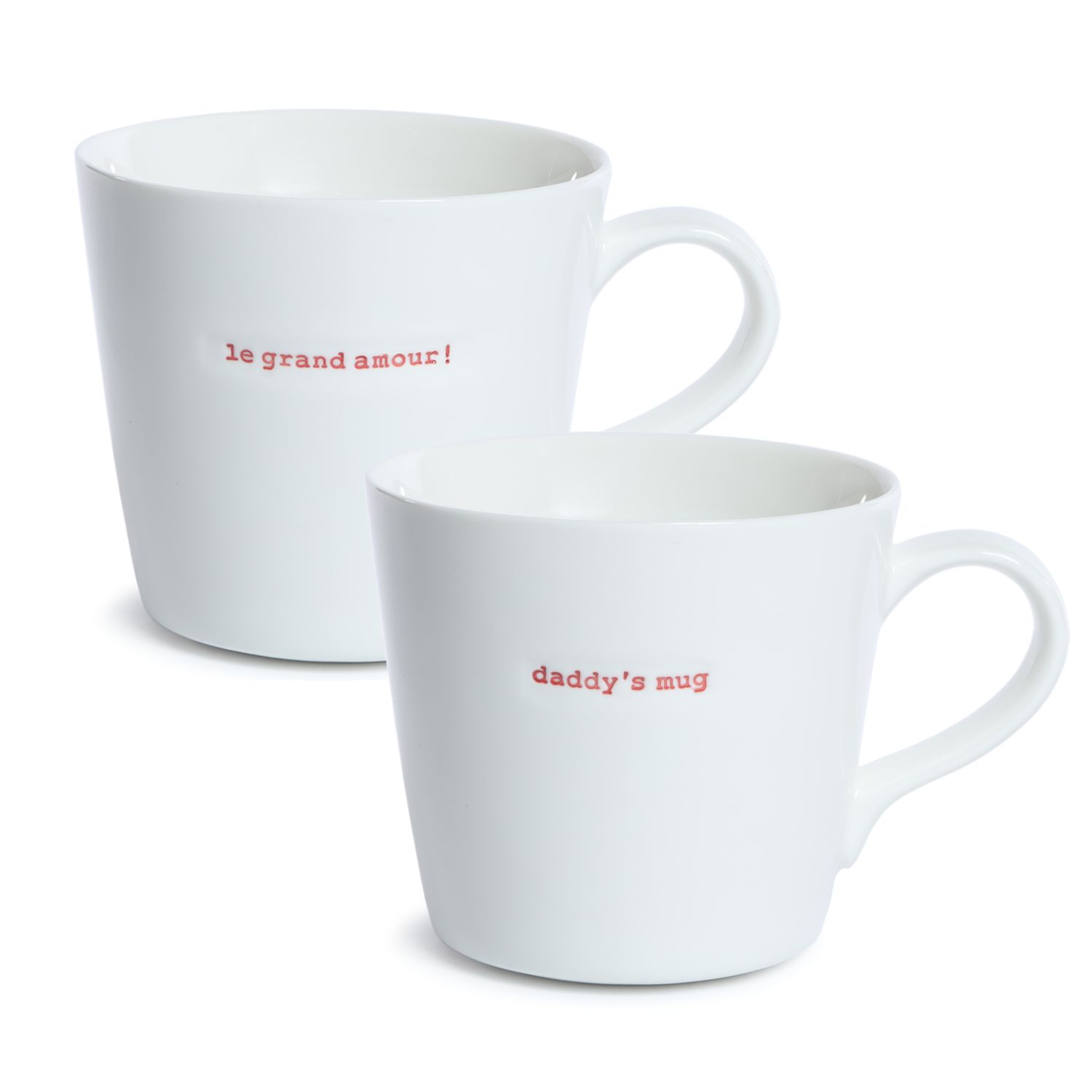 XL Bucket Mug set of 2 le grand amour | daddy's mug