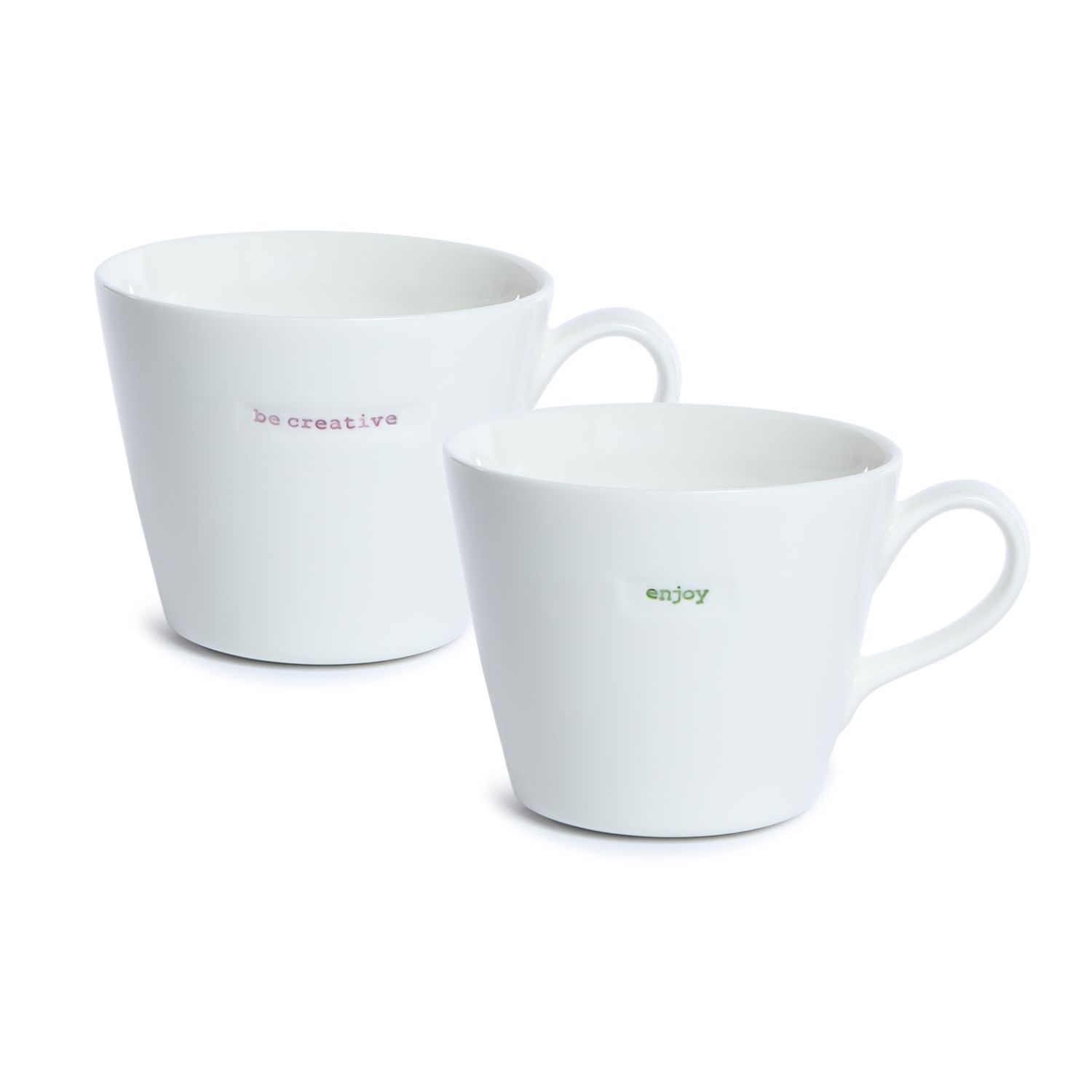 Bucket Mug Set of 2 be creative en enjoy