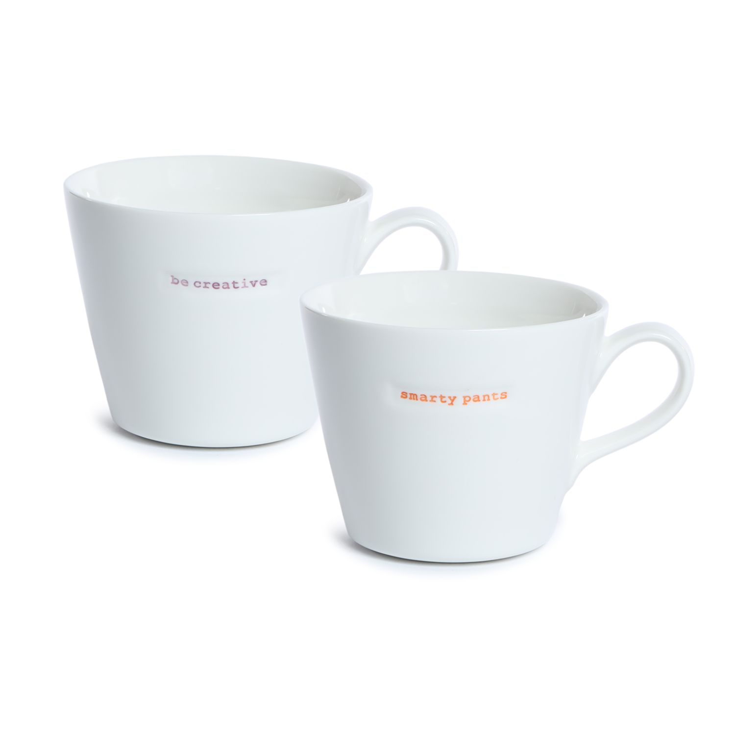 Bucket Mug Set of 2 be creative en smarty pants