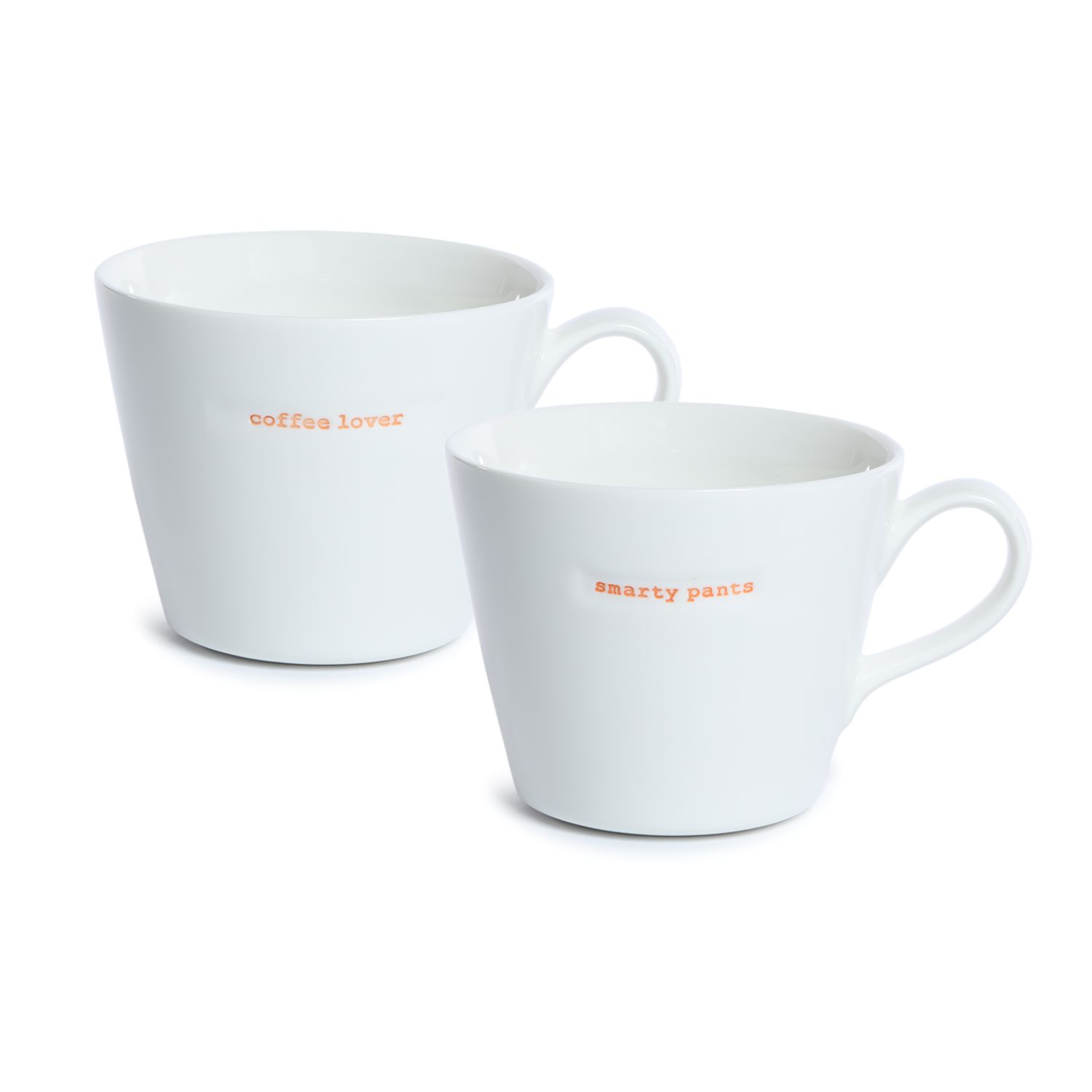 Bucket Mug Set of 2 coffee lover en smarty pants