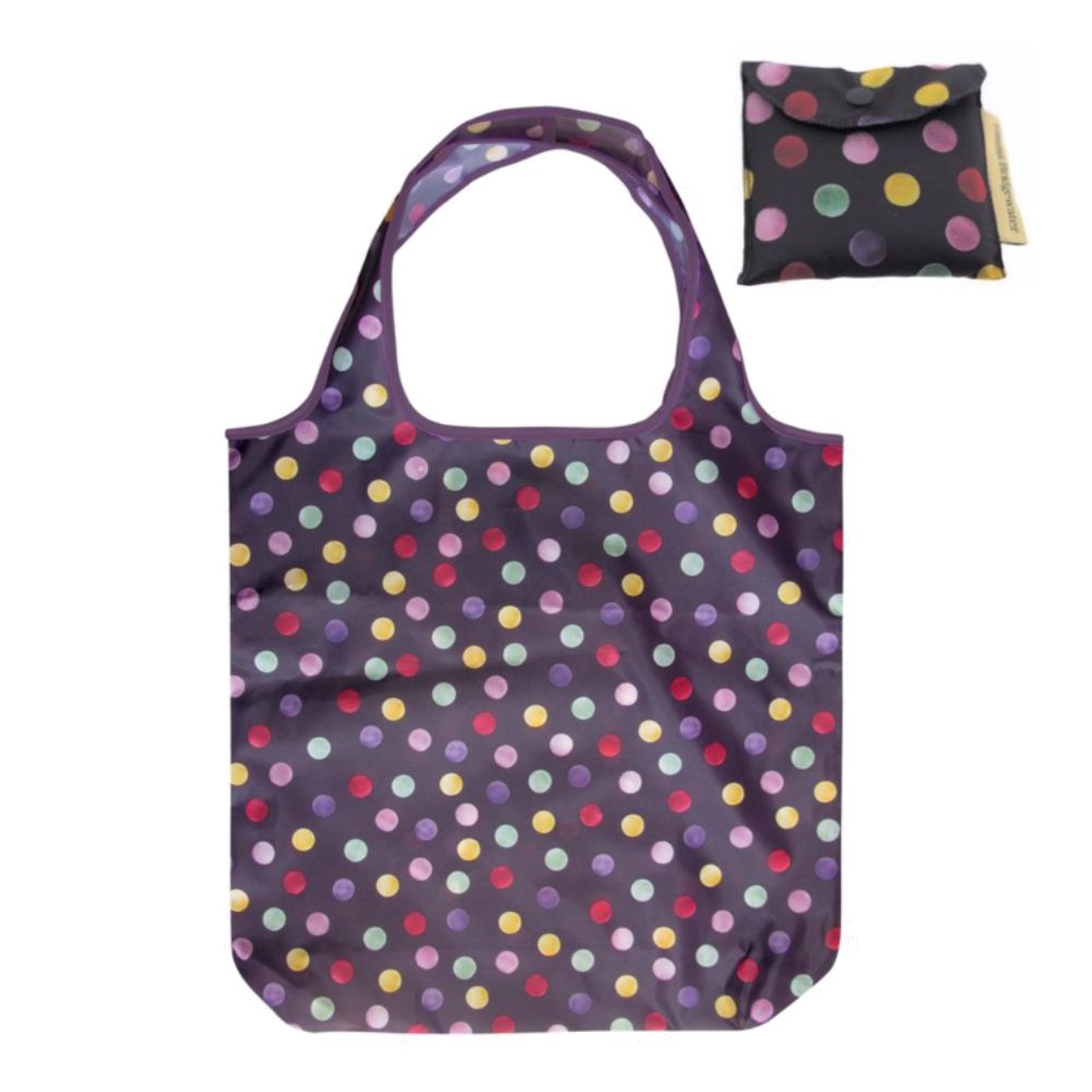 Foldaway bag Polka Purple